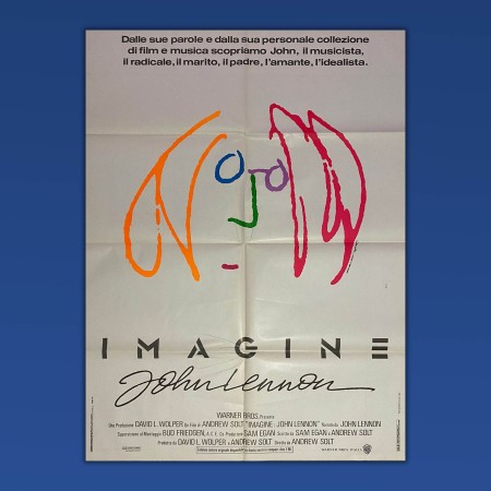 Poster Manifesto Originale Imagine John Lennon Yoko Ono 1988 100X140 CM