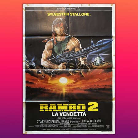 Manifesto Originale Rambo II First Blood Part II 1985 Sylvester Stallone