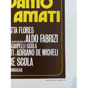 Poster Locandina C'eravamo Tanto Amati 1974 Manfredi, Gasman, Sandrelli 33X70 CM 2