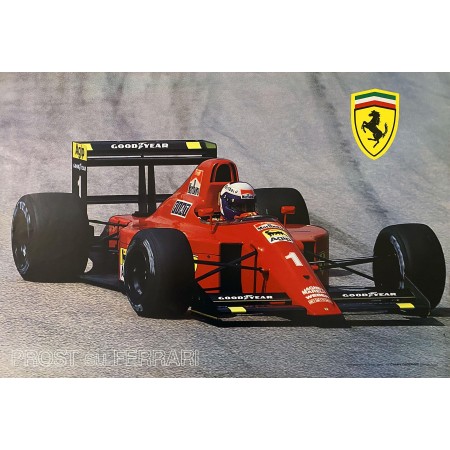 Poster Vintage FERRARI Formula 1 UNO 1990 Alain Prost