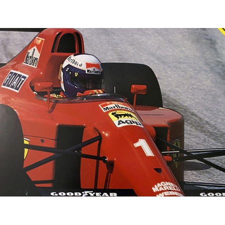 Poster Vintage FERRARI Formula 1 UNO 1990 Alain Prost