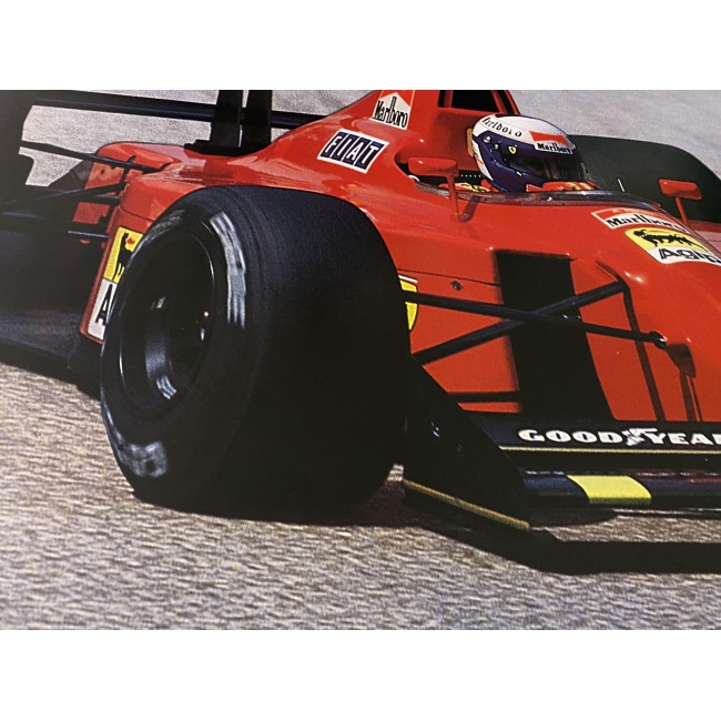 Poster Vintage FERRARI Formula 1 UNO 1990 Alain Prost