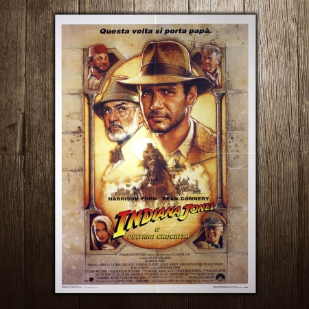 Manifesto Originale 2F Indiana Jones e L'Ultima Crociata - 100x140 CM