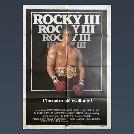 Manifesto Originale Rocky III, 1982 - Sylvester Stallone 100X140 CM