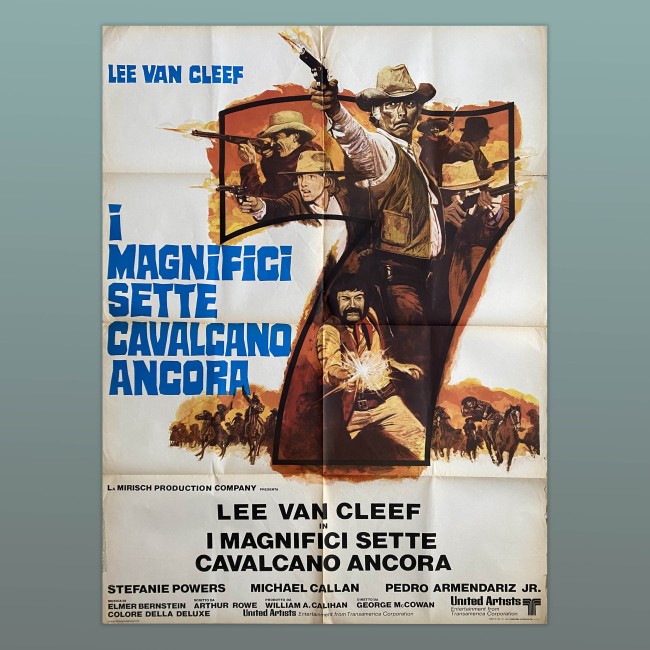 Manifesto 2F I Magnifici 7 Cavalcano Ancora Lee Van Cleef 100X140 CM