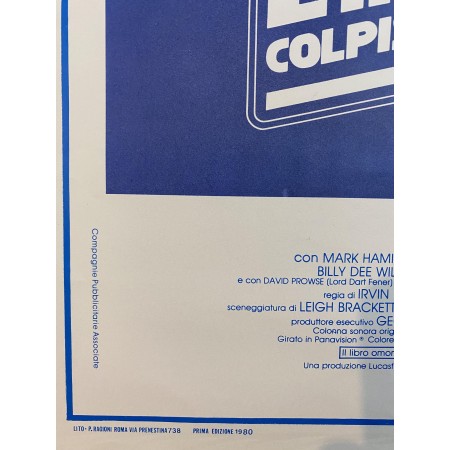 Locandina Originale Star Wars L'Impero Colpisce Ancora The Empire Strikes Back 1980