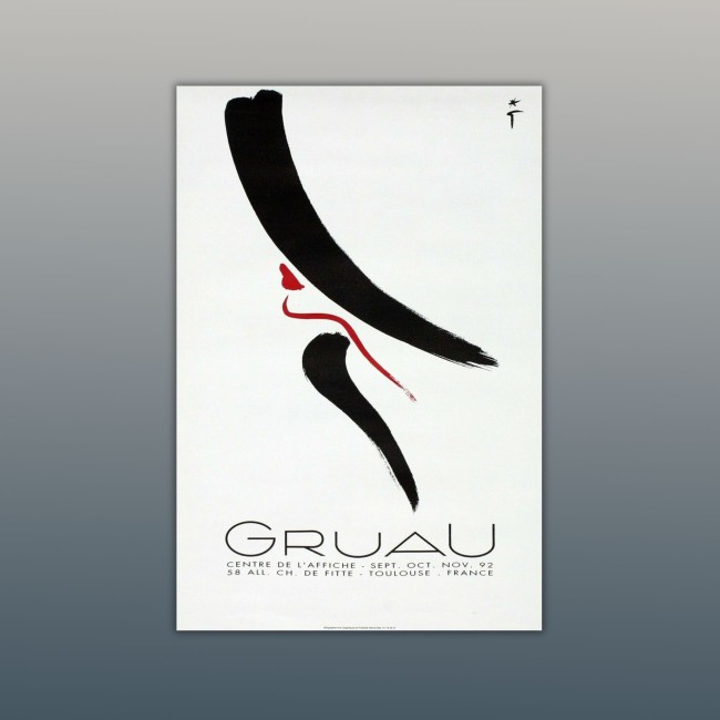 Poster Manifesto Originale Vintage Pubblicitario Mostra Renè Gruau 1992 - Toulouse - France