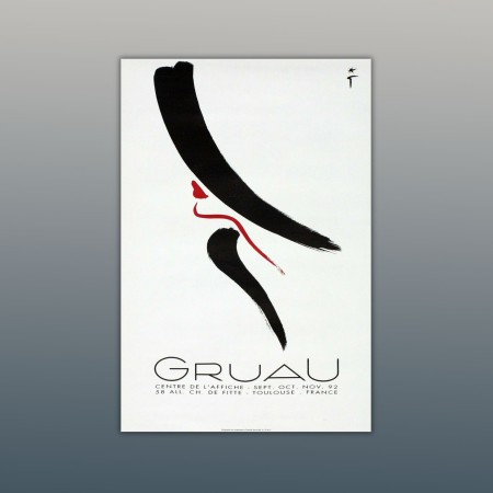 Poster Manifesto Originale Vintage Pubblicitario Mostra Renè Gruau 1992 - Toulouse - France