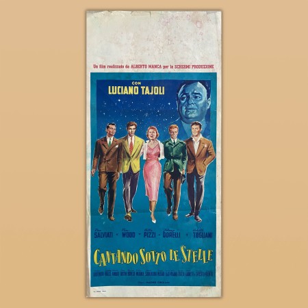 Locandina Originale Cantando Sotto Le stelle - 1956 - Marino Girolami