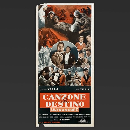 Locandina Originale La Canzone Del Destino 1957 Claudio Villa