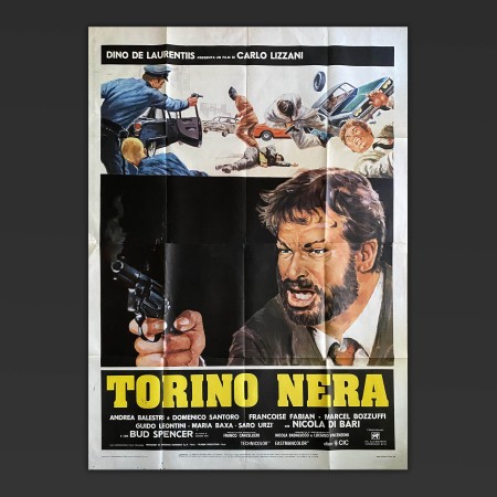 Manifesto 4F Torino Nera 1974 Bud Spencer