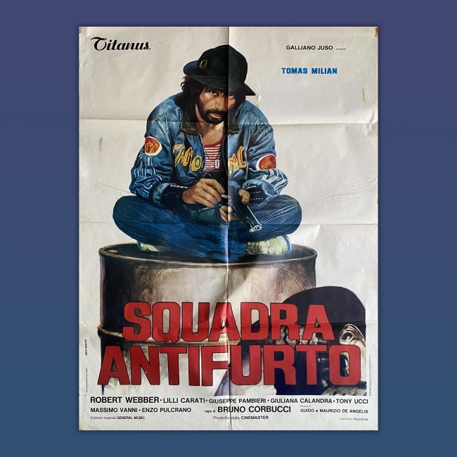 Poster Manifesto Squadra Antifurto - 1976 - Tomas Milian, Bruno Corbucci