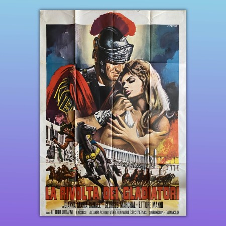 Manifesto 4F La Rivolta Dei Gladiatori - 1958 - Vittorio Cottafavi