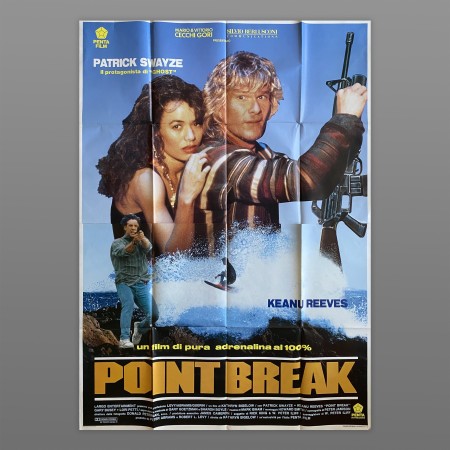 Manifesto 4F Point Break - 1991 - Patrick Swayze,  Keanu Reeves