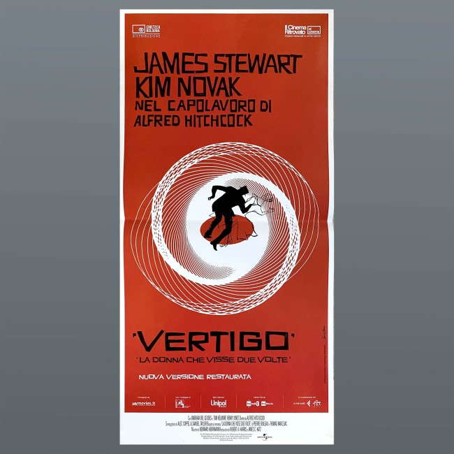 Locandina Vertigo Alfred Hitchcock - 33X70 CM
