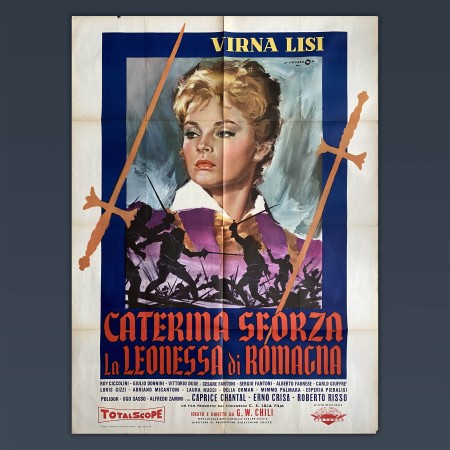 Manifesto 2F Caterina Sforza Leonessa Di Romagna - 1959 - Virna Lisi