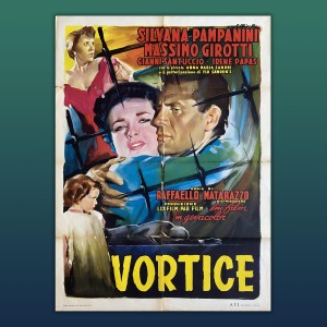 Manifesto Vortice - 1953 - Massimo Girotti, Silvana Pampanini