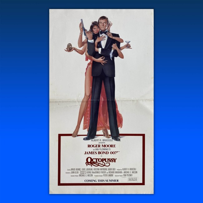 Locandina Originale Octopussy - Roger Moore - Printed in USA - 1983