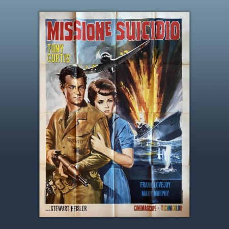 Missione Suicidio Manifesto 4F Beachhead - Tony Curtis - 1954