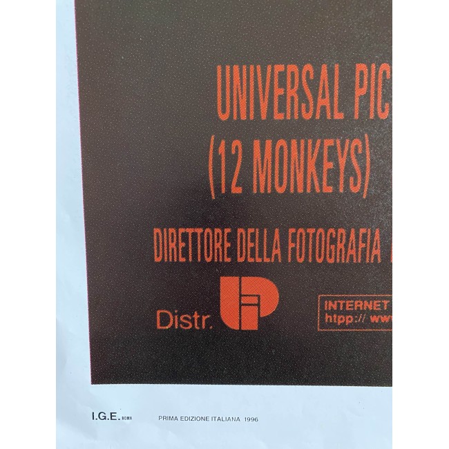 Manifesto L'Esercito Delle 12 Scimmie Twelve Monkeys Bruce Willies
