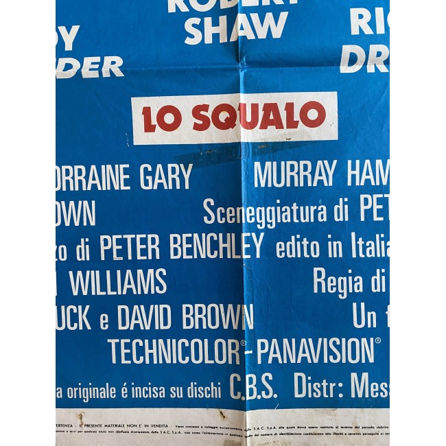 Manifesto 2F Lo Squalo - Jaws - 1975 - Steven Spielberg