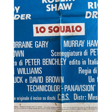 Manifesto 2F Lo Squalo - Jaws - 1975 - Steven Spielberg