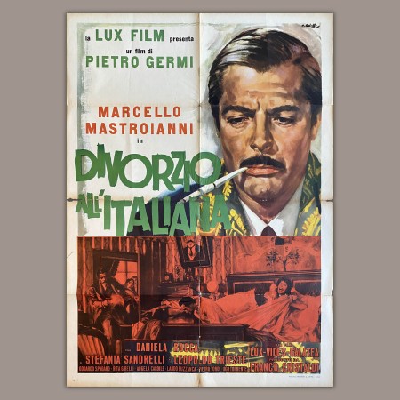 Manifesto 2F Divorzio All'Italiana - 1961 - Marcello Mastroianni, Sophia Loren