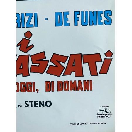 Poster Locandina I Tartassati - Totò, Aldo Fabrizi - 33X70 CM