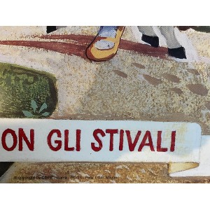Poster vintage Il Gatto Con Gli Stivali 97X60 CM 2