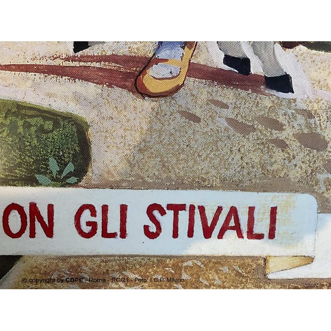 Poster vintage Il Gatto Con Gli Stivali 97X60 CM