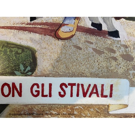 Poster vintage Il Gatto Con Gli Stivali 97X60 CM