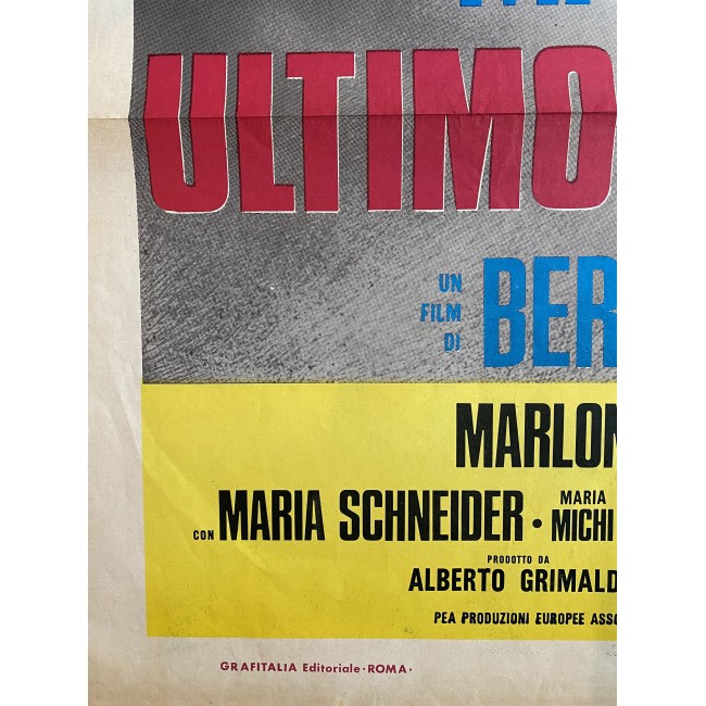 Ultimo Tango A Parigi - 1972 - Manifesto 2F - Marlon Brando, Bertolucci, Last Tango in Paris