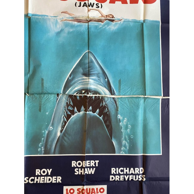Manifesto Originale 4F lo Squalo Jaws 1975  - 140X200 CM