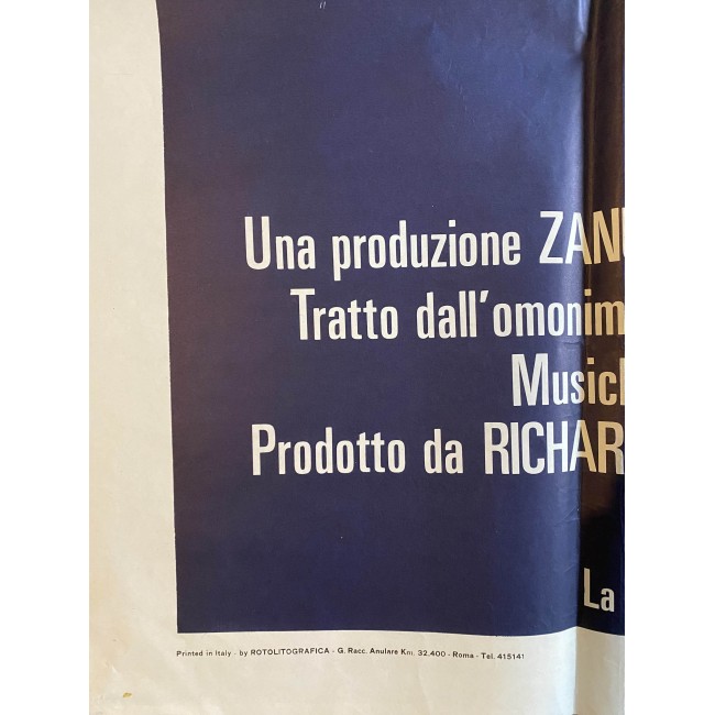 Manifesto Originale 4F lo Squalo Jaws 1975  - 140X200 CM