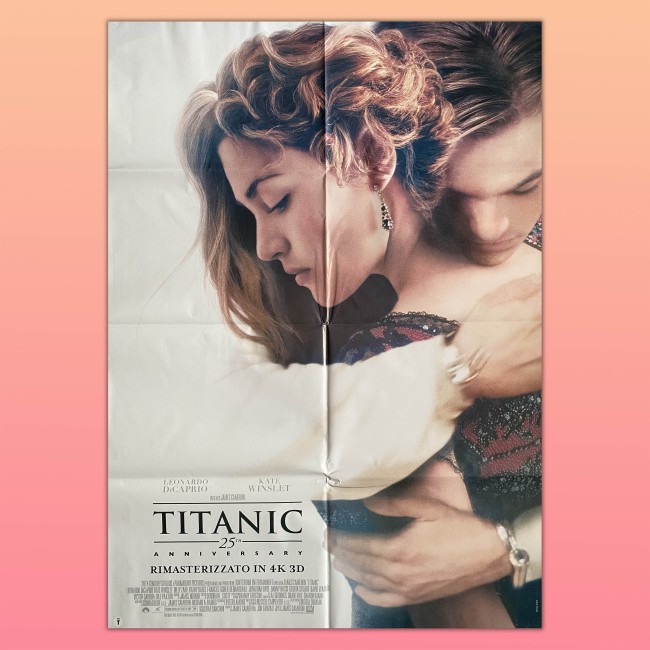 Poster Manifesto Titanic - Leonardo DiCaprio, Kate Winslet, Cameron - 100X140 CM