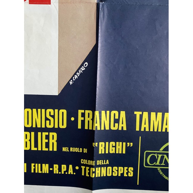 Manifesto Amici Miei 4F - 1975 -  Ugo Tognazzi, Gastone Moschin,  Philippe Noiret