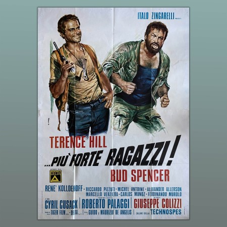 Manifesto Più Forte Ragazzi Bud Spencer Terence Hill 140X200 CM
