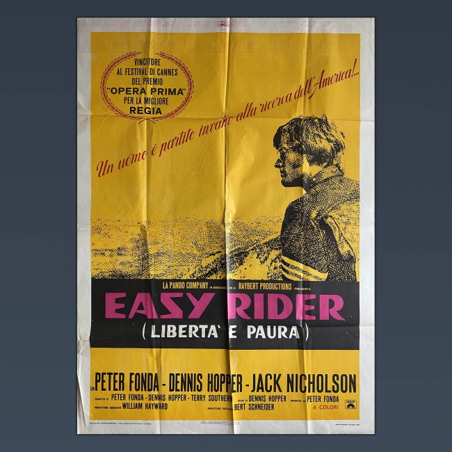 Easy Rider Manfesto 2F Originale 1969 - Jack Nicholson, Dennis Hopper