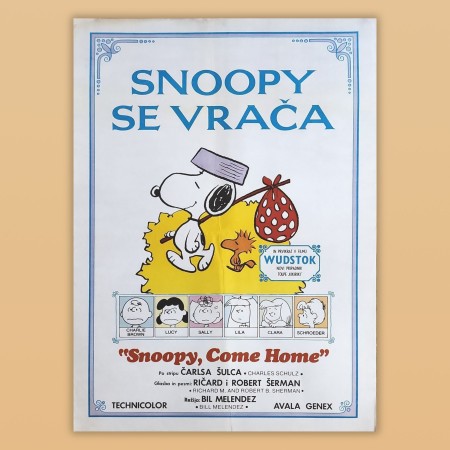 Snoopy Come Home Poster Vintage 1972  - Schulz Art