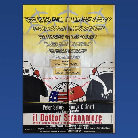 Il dottor Stranamore Dr. Strangelove - Kubrick-  Poster Manifesto Originale 1964 -