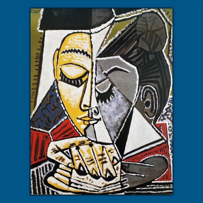 Pablo Picasso - Tête D’Une Femme Lisant -  Official Art Poster 80X60 CM