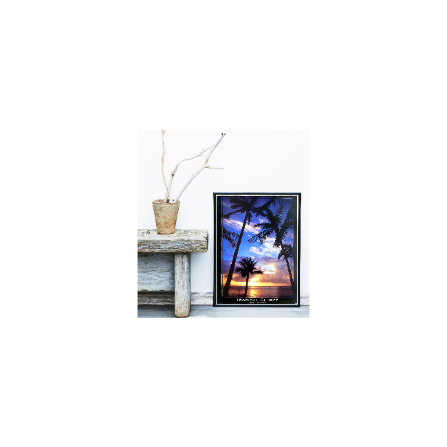 Tropical Sunset - Tramonto Tropicale - Poster Vintage - North Pacific