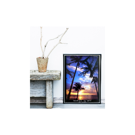 Tropical Sunset - Tramonto Tropicale - Poster Vintage - North Pacific