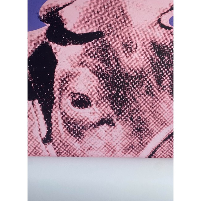 Poster Andy Warhol Cow,pink & purple - Mucca Pop Art