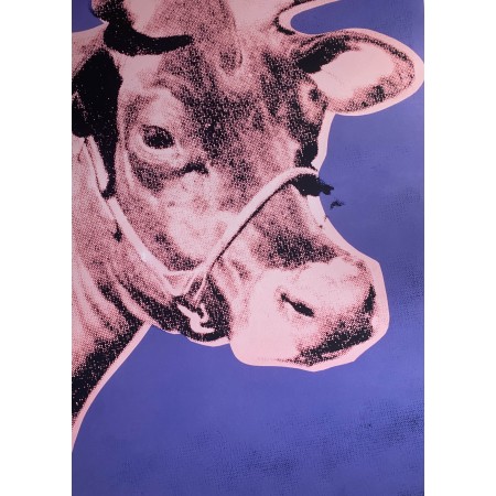 Poster Andy Warhol Cow,pink & purple - Mucca Pop Art