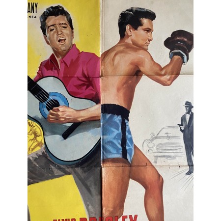 Manifesto cinematografico originale Pugno Proibito -  Kid Galahad - Elvis Presley, Gig Young , Lola Albright - 1962