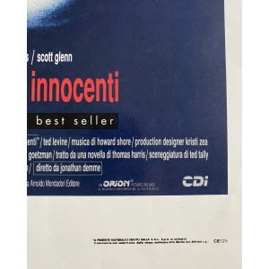 Locandina cinematografica originale Il Silenzio Degli Innocenti -  Full Cast & Crew - 1991 2