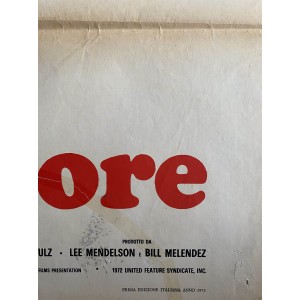 Manifesto 2F cinematografico originale Snoopy Cane Contestatore - Come Home - Schulz -1972 - 100X140 CM 2