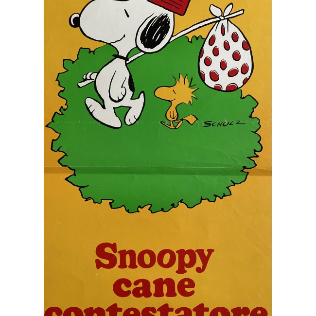 Poster Locandina cinematografica originale  Snoopy Cone Contestatore - Come Home - Schulz - 1972