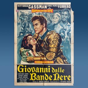 Manifesto Cinematografico Originale Giovanni Dalle Bande Nere - 1956 - Vittorio Gassman